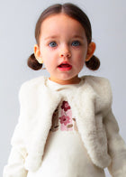 2739 Mayoral 3 Piece Legging Set with Faux Fur Gilet