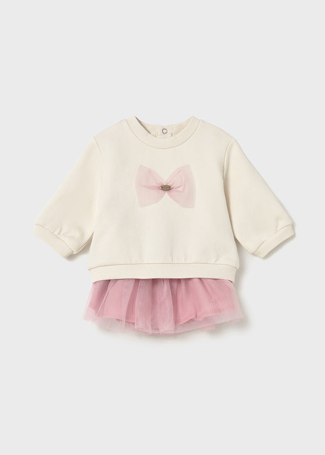 2834 Mayoral Bow Tutu Skirt Set