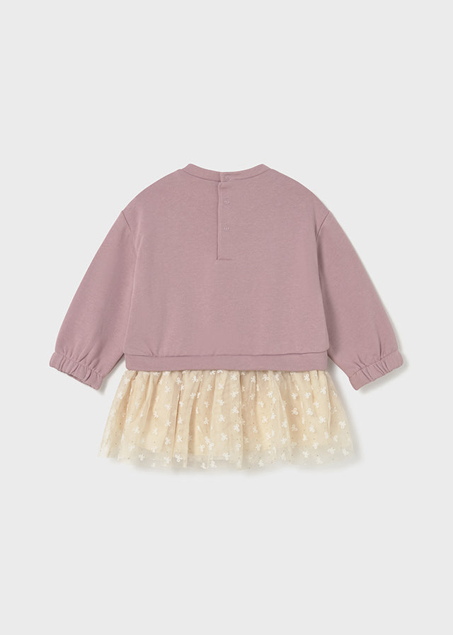 2912 Mayoral Sweatshirt Tulle Star Dress