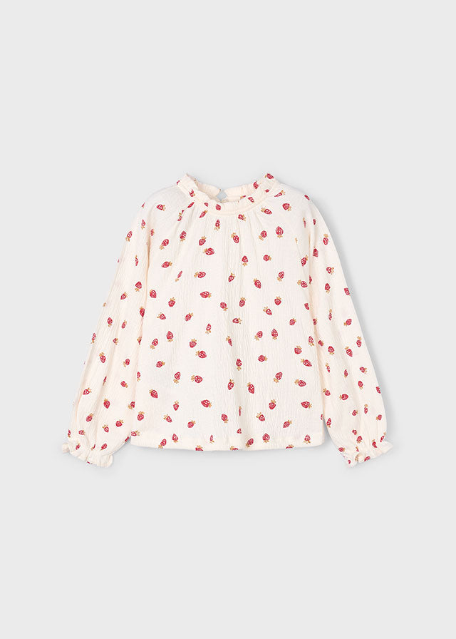 4003 Mayoral Strawberry Printed Blouse