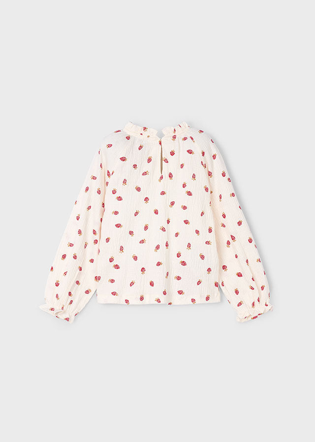 4003 Mayoral Strawberry Printed Blouse