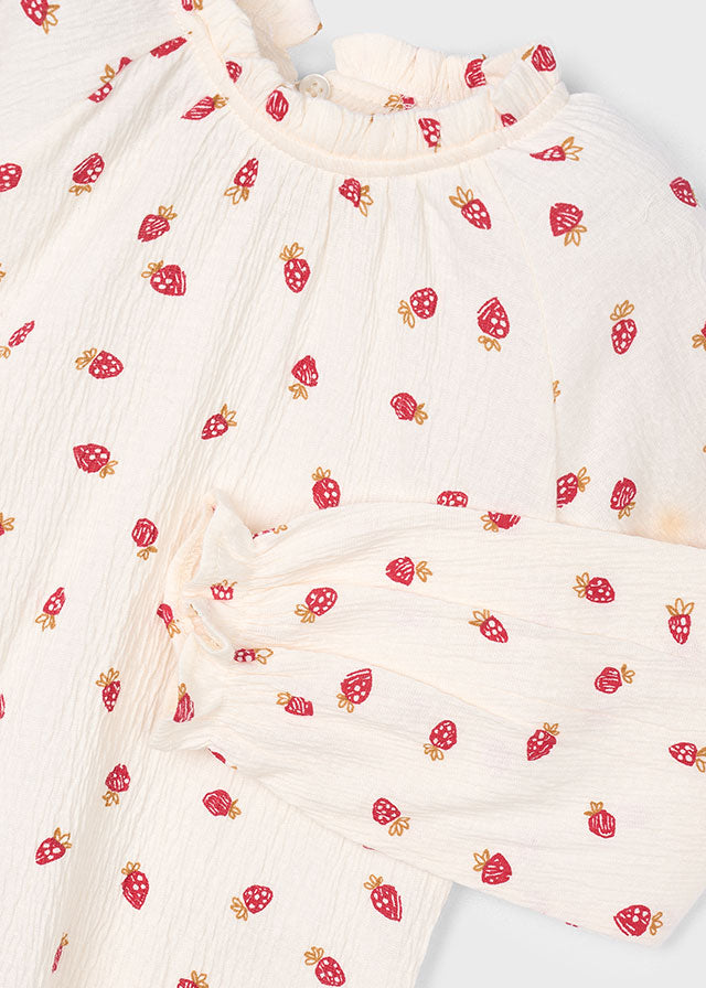 4003 Mayoral Strawberry Printed Blouse
