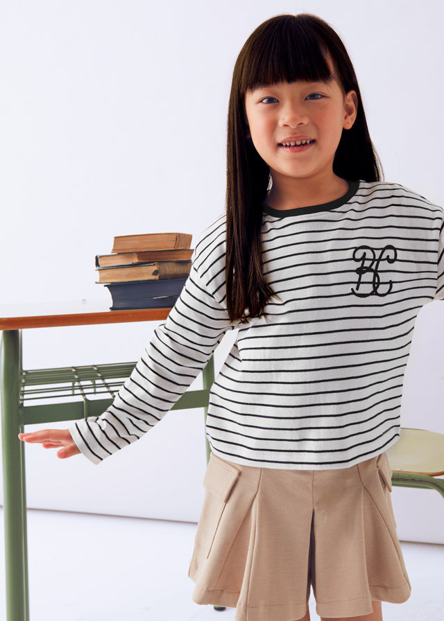 4013 Mayoral Long Sleeved Striped T-Shirt