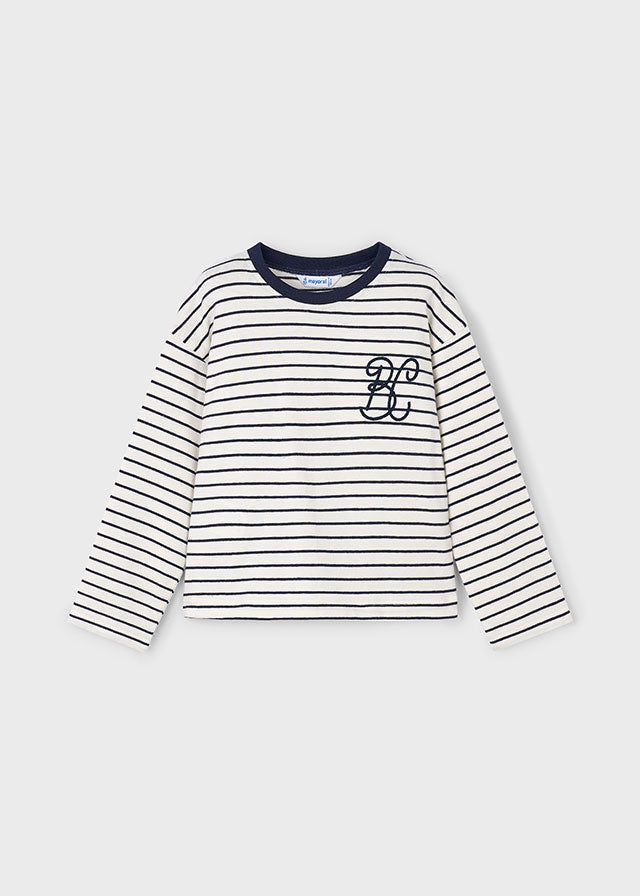 4013 Mayoral Long Sleeved Striped T-Shirt