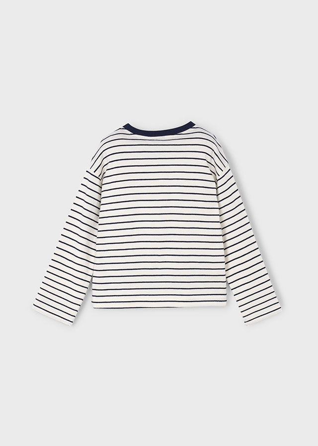 4013 Mayoral Long Sleeved Striped T-Shirt