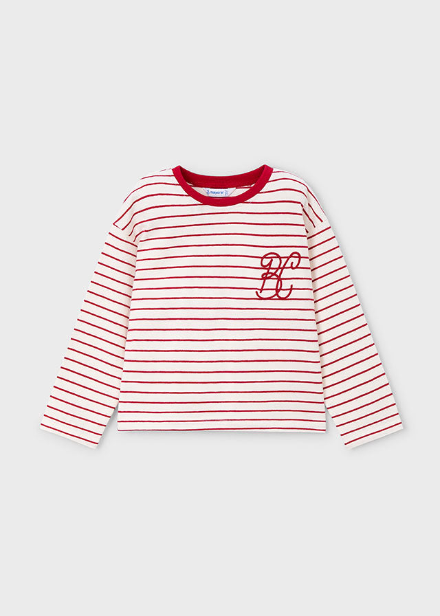4013 Mayoral Long Sleeved Striped T-Shirt