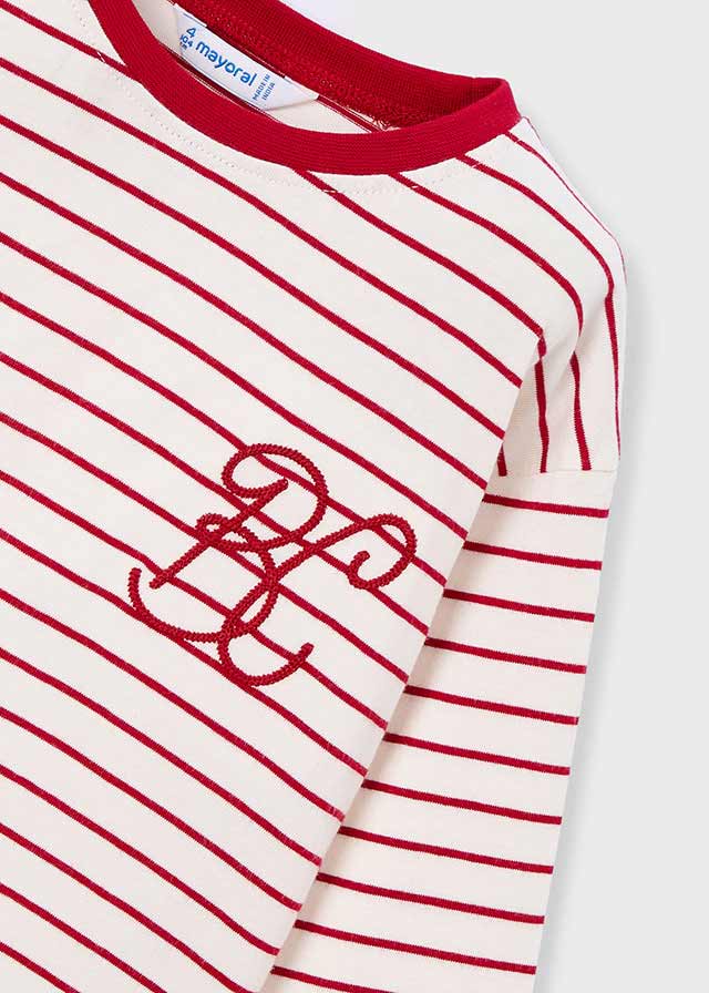 4013 Mayoral Long Sleeved Striped T-Shirt