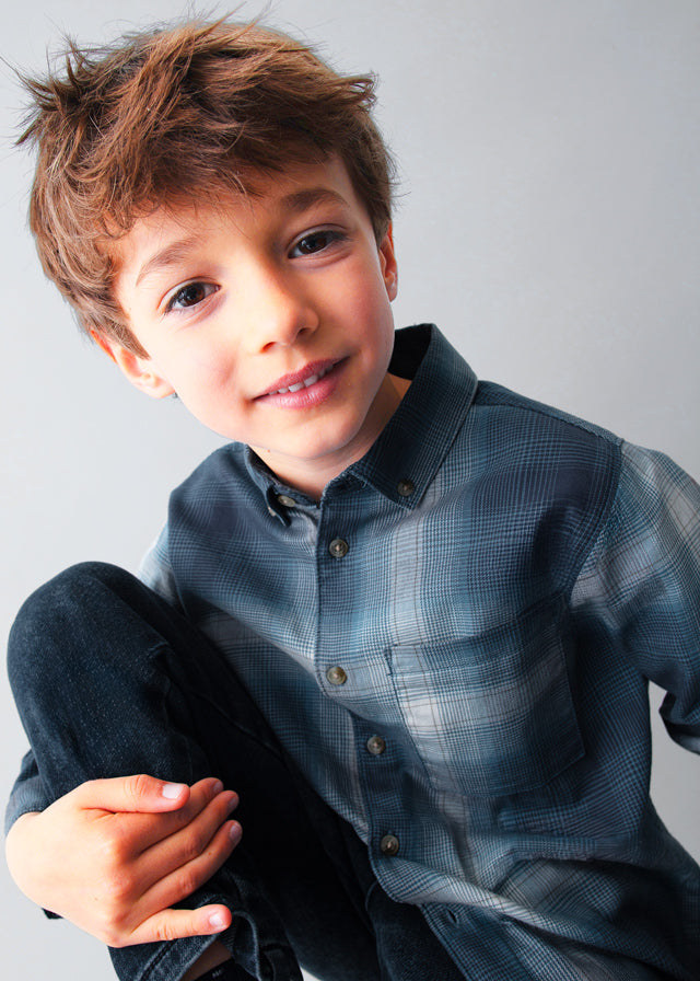 4127 Mayoral Long Sleeve Checked Shirt