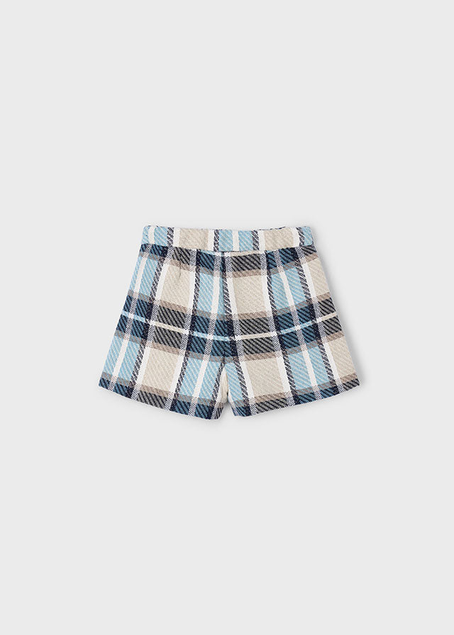 4225 Mayoral Tartan Check Style Dressy Shorts