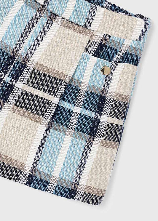 4225 Mayoral Tartan Check Style Dressy Shorts