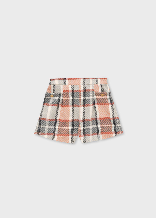4225 Mayoral Tartan Check Style Dressy Shorts