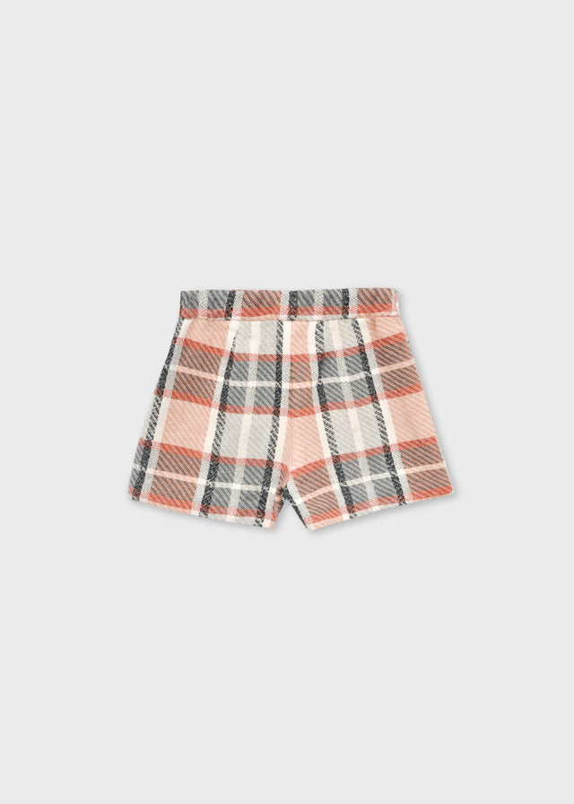 4225 Mayoral Tartan Check Style Dressy Shorts