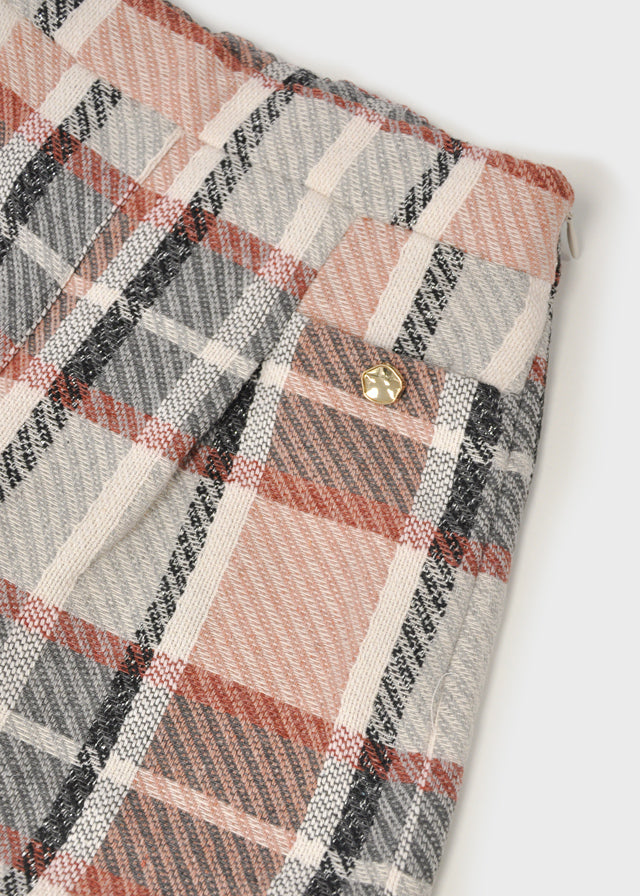 4225 Mayoral Tartan Check Style Dressy Shorts