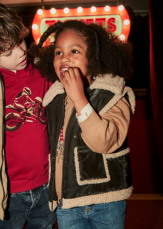 4313 Mayoral Faux Sheepskin Gilet