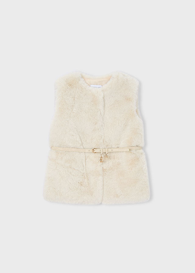 4315 Mayoral Fur Belted Gilet