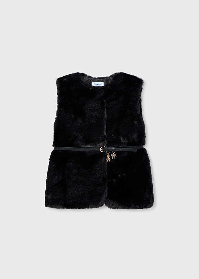 4315 Mayoral Fur Belted Gilet