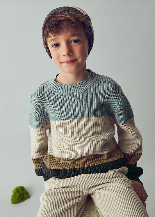 4379 Mayoral Knitted Block Panel Jumper