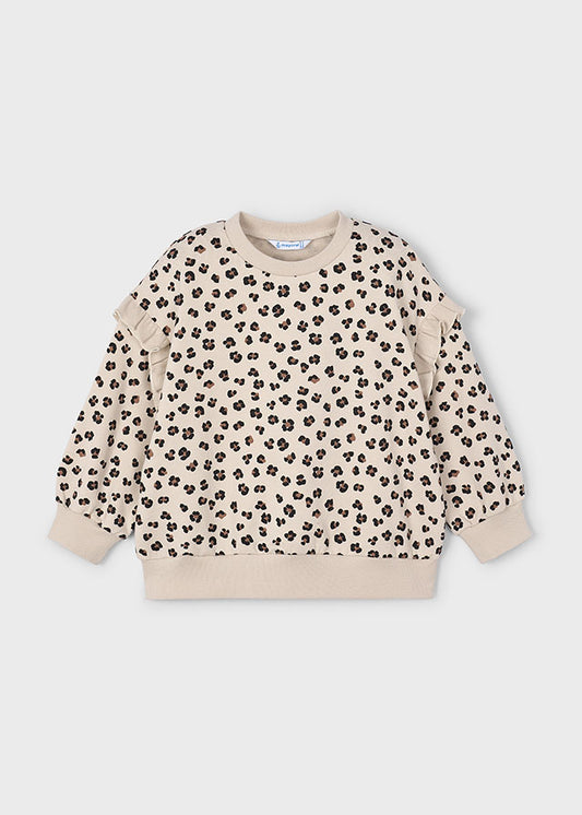 4433 Mayoral Leopard Print Dressy Sweatshirt