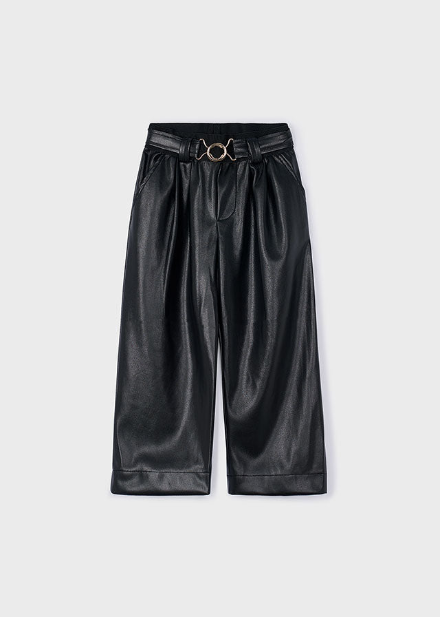 4574 Mayoral Faux Leather Trousers