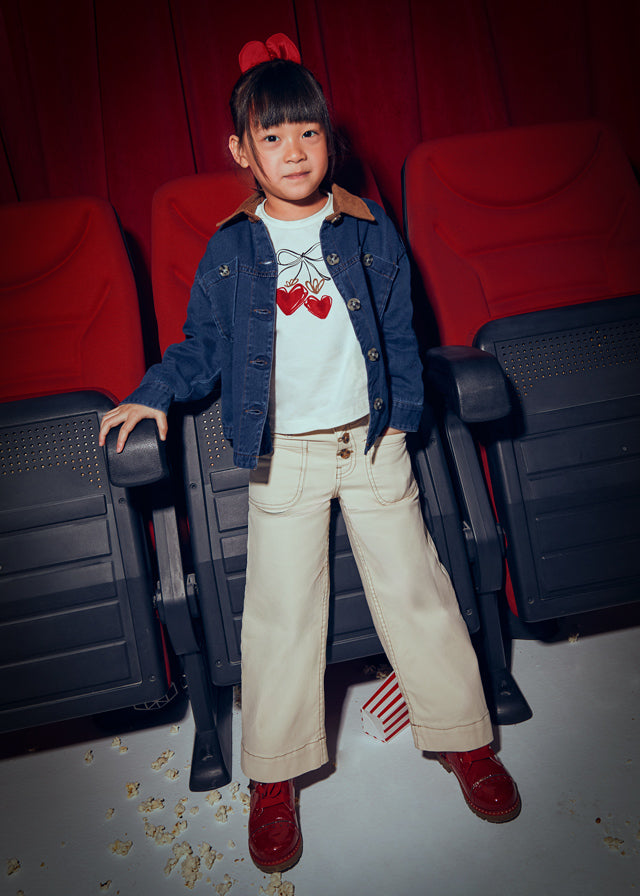 4576 Mayoral Dressy Cream Trousers