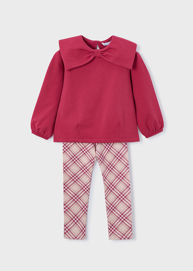 4723 Mayoral Checked Leggings Set