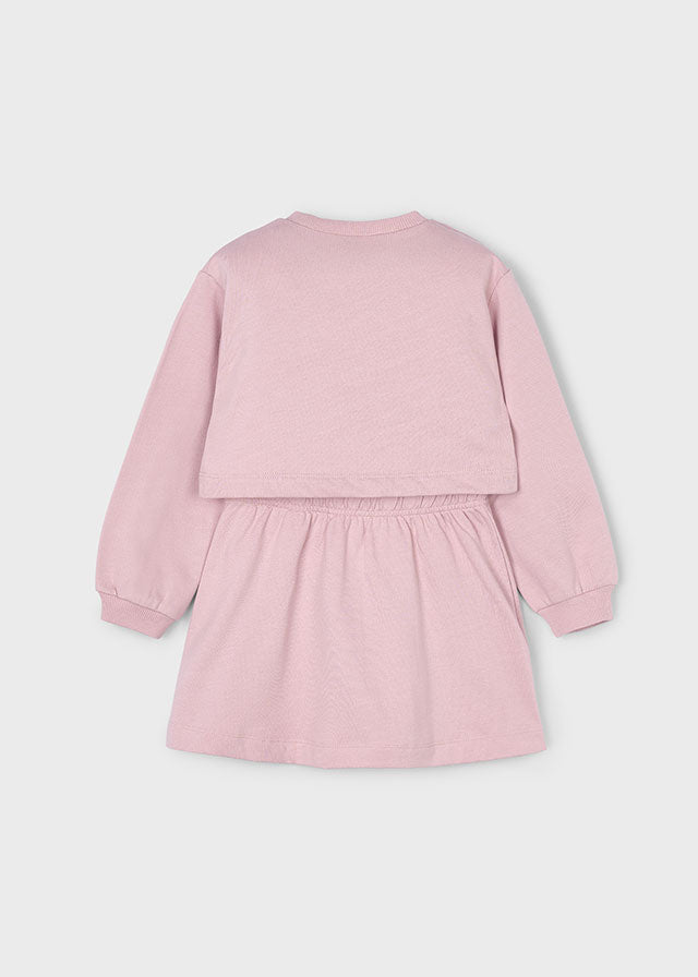 4927 Mayoral 2 Piece Flower Sweatshirt Dress