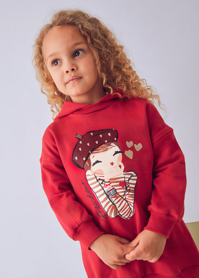 4928 Mayoral Hooded Sweatshirt Dress