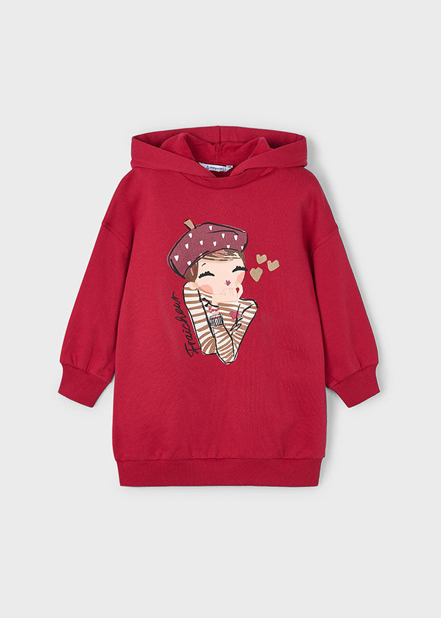 4928 Mayoral Hooded Sweatshirt Dress
