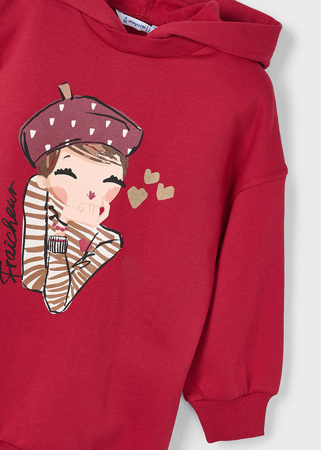 4928 Mayoral Hooded Sweatshirt Dress