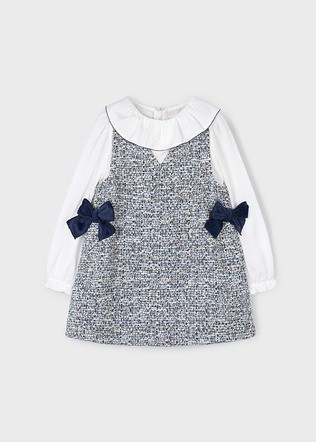 4990 Mayoral Tweed Pinafore Set
