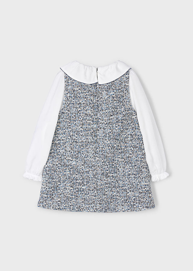 4990 Mayoral Tweed Pinafore Set