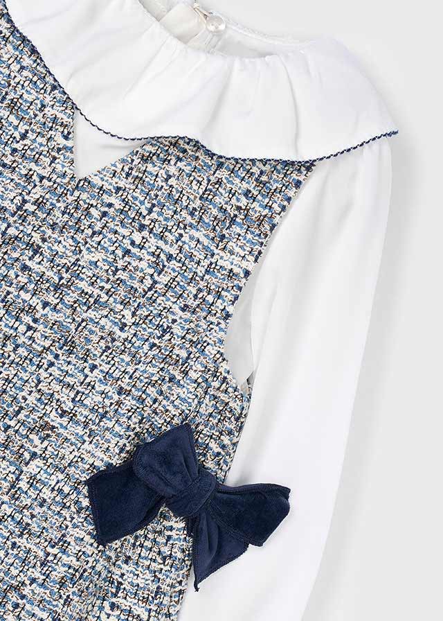 4990 Mayoral Tweed Pinafore Set