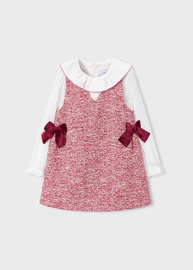 4990 Mayoral Tweed Pinafore Set