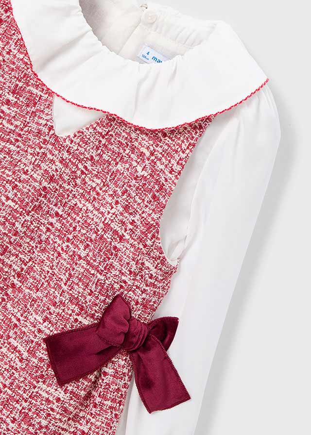 4990 Mayoral Tweed Pinafore Set