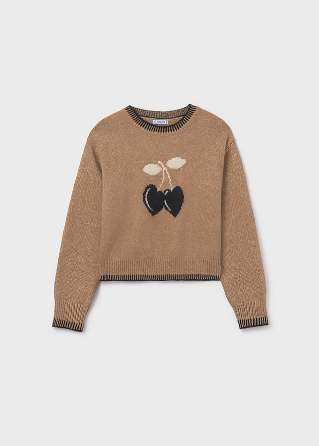7316 Knitted Heart Cherries Jumper
