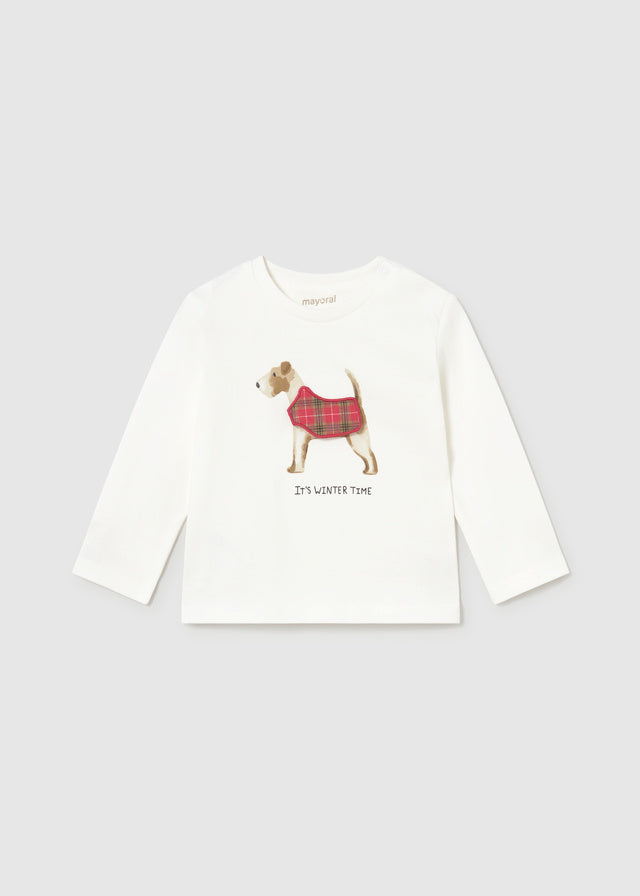 Mayoral Long Sleeved Dog Interactive T-Shirt 2019