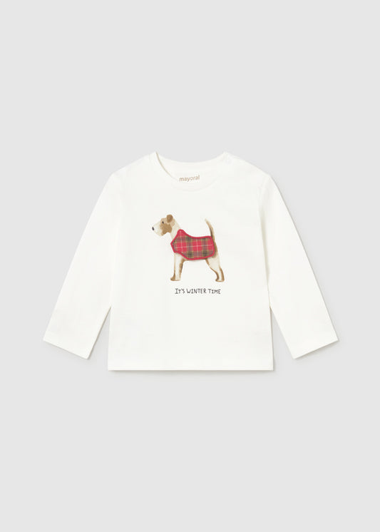Mayoral Long Sleeved Dog Interactive T-Shirt 2019