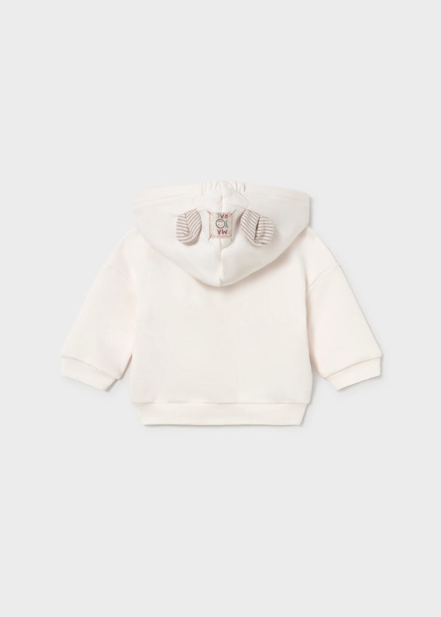 2402 Mayoral Hooded Zip Up with fun Ear Detailling