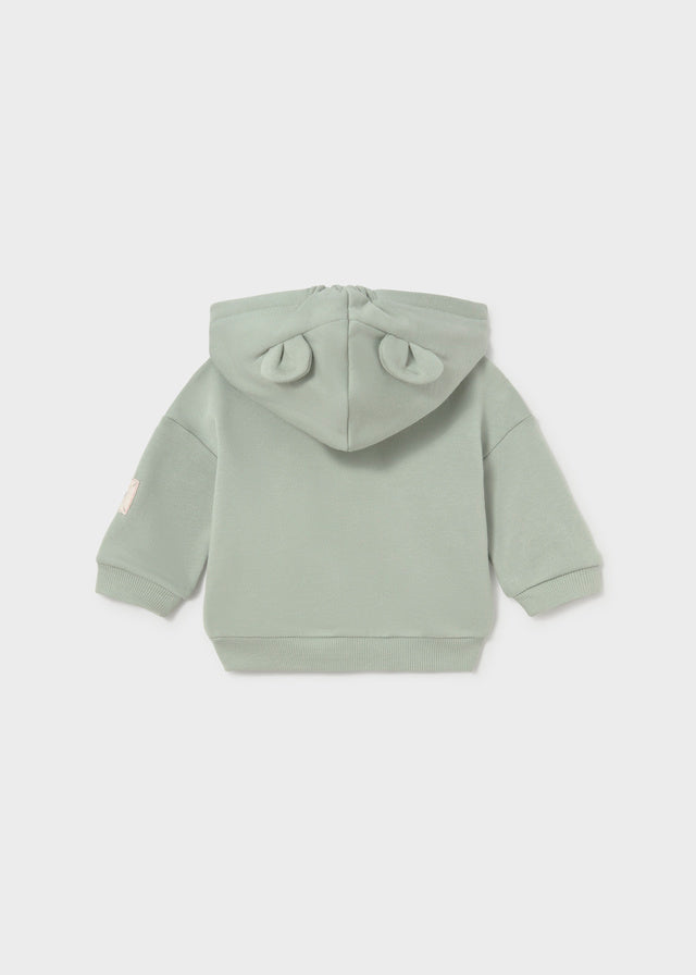 2402 Mayoral Hooded Zip Up with fun Ear Detailling