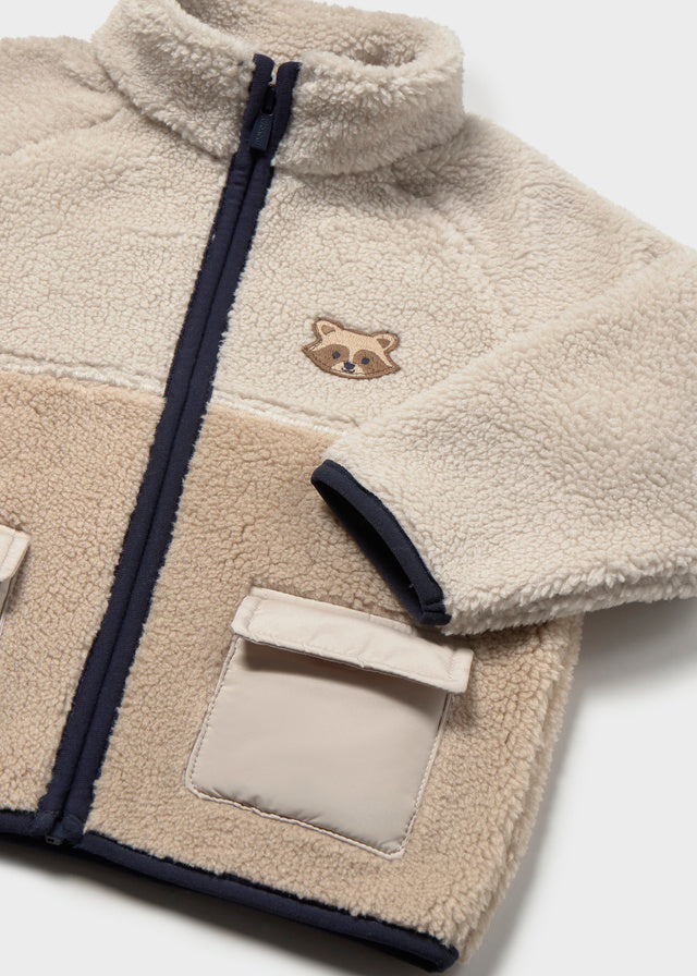 2429 Mayoral Two Tone Zipped Fleece Jacket
