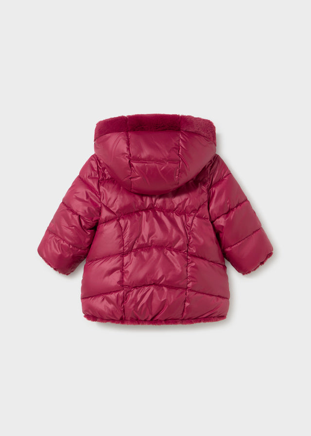 Mayoral Girls Reversible Faux Fur Puffer Jacket 2439