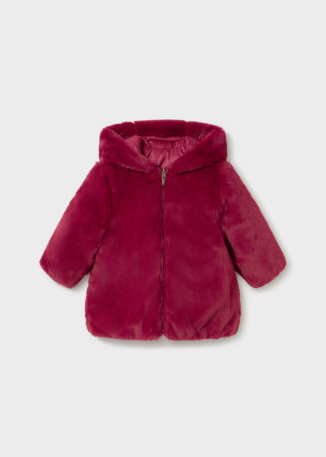 Mayoral Girls Reversible Faux Fur Puffer Jacket 2439