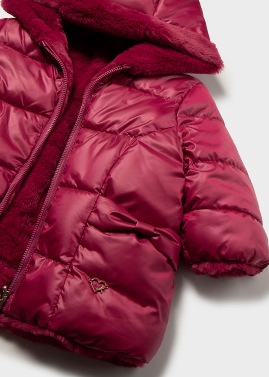 Mayoral Girls Reversible Faux Fur Puffer Jacket 2439