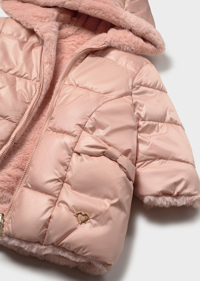 Mayoral Girls Reversible Faux Fur Puffer Jacket 2439