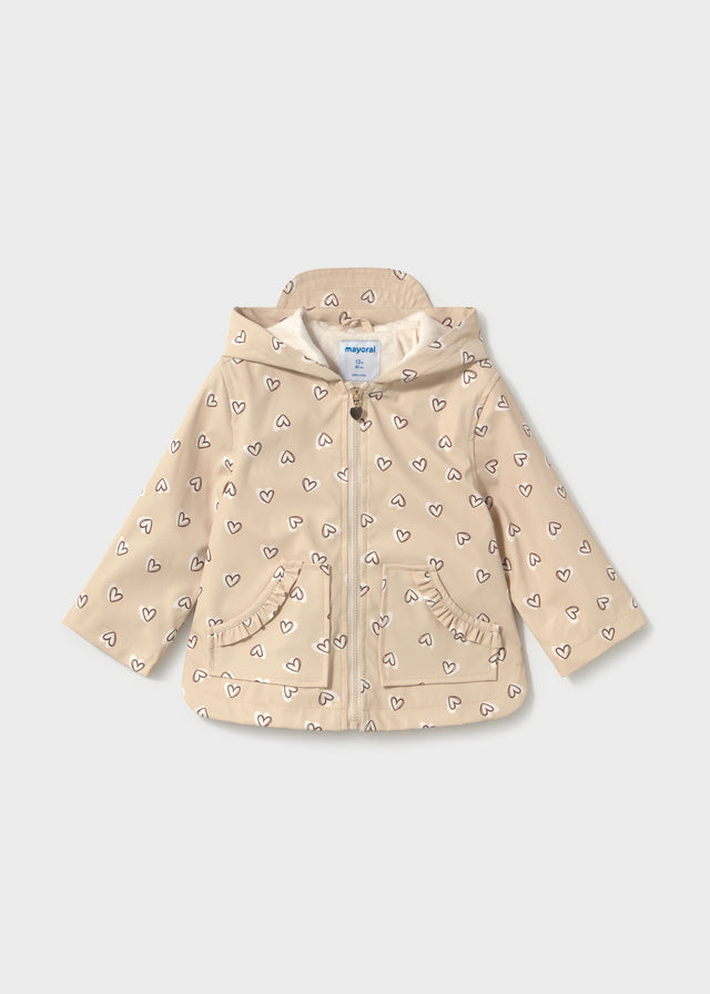 2442 Mayoral Girls Raincoat Beige & Pink | Designer Outerwear | Little VIPS
