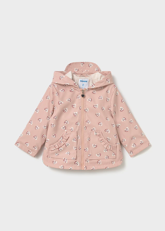 2442 Mayoral Girls Raincoat Beige & Pink | Designer Outerwear | Little VIPS