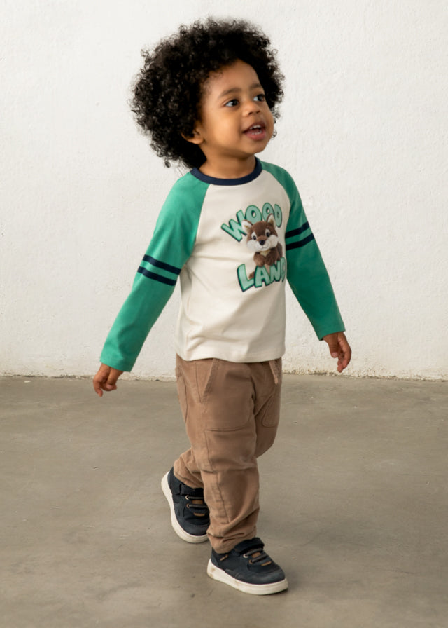 2546 Mayoral Boys Corduroy Trousers | Beige, Blue & Navy | Little VIPS