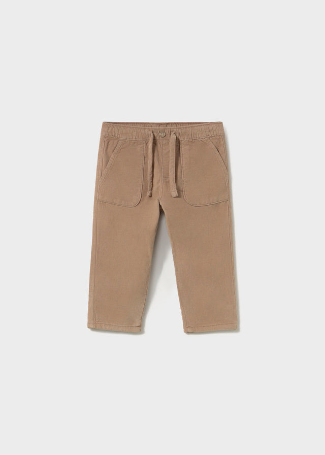 2546 Mayoral Boys Corduroy Trousers | Beige, Blue & Navy | Little VIPS