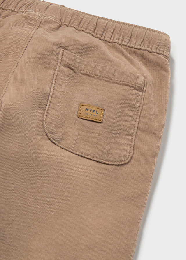 2546 Mayoral Boys Corduroy Trousers | Beige, Blue & Navy | Little VIPS