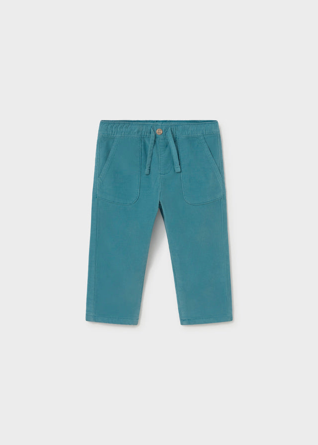 2546 Mayoral Boys Corduroy Trousers | Beige, Blue & Navy | Little VIPS